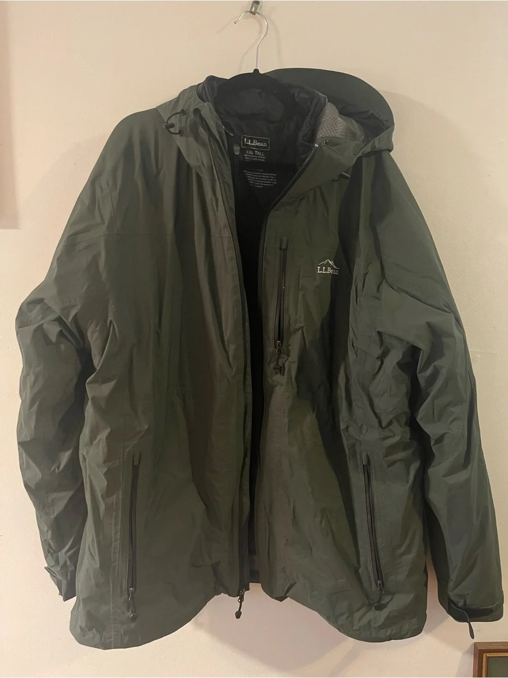 L.L. Bean Men's Hooded Olive Jacket